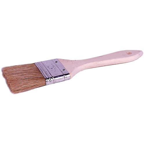 Weiler 40076 4" Chip & Oil Brush, 5/8" Thick, White Bristle, 2" B.L., Wood Handle - 2