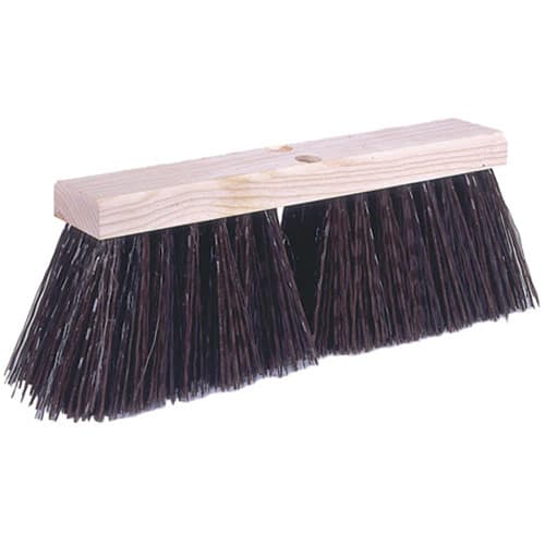 Weiler 42173 18" Street Broom, 5-1/4" Trim, Brown Polypropylene Fill