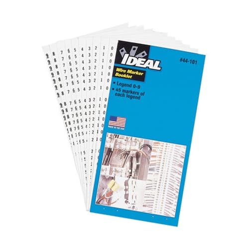 IDEAL 44-103 Wire Marker Booklet, Legend: 1-45 (10 each) - 2