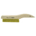 Weiler 44119 Plater's Brush, Brass Fill, 4 X 18 Rows, Shoe Handle