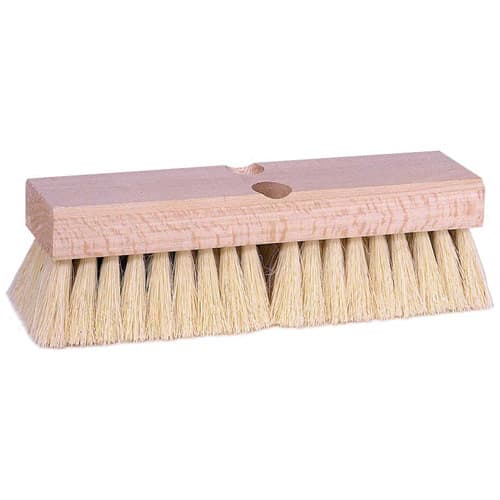 Weiler 44429 9" Deck Scrub Brush, White Tampico Fill,