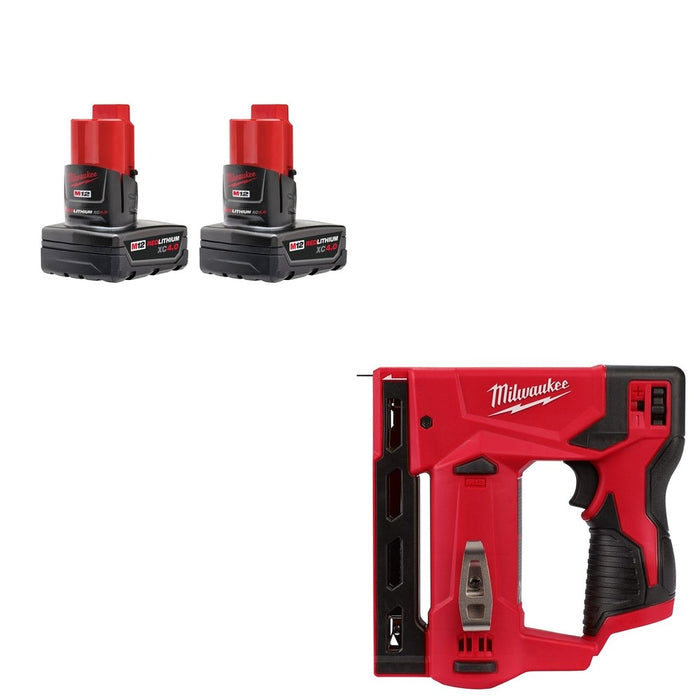 Milwaukee 48-11-2442 M12 Battery W/ FREE 2447-20 3/8" Crown Stapler