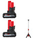 Milwaukee 48-11-2450 M12 XC5.0 Battery-2 Pack w/ FREE 2132-20 M12 Tower Light