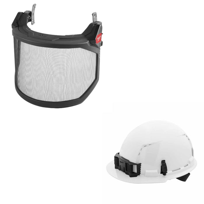 Milwaukee BOLT Mesh Face Shield Kit W/ FREE White Vented Hard Hat