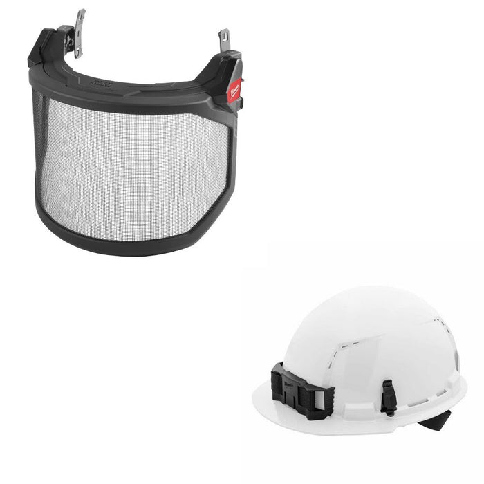 Milwaukee BOLT Mesh Face Shield Kit W/ FREE White Vented Hard Hat