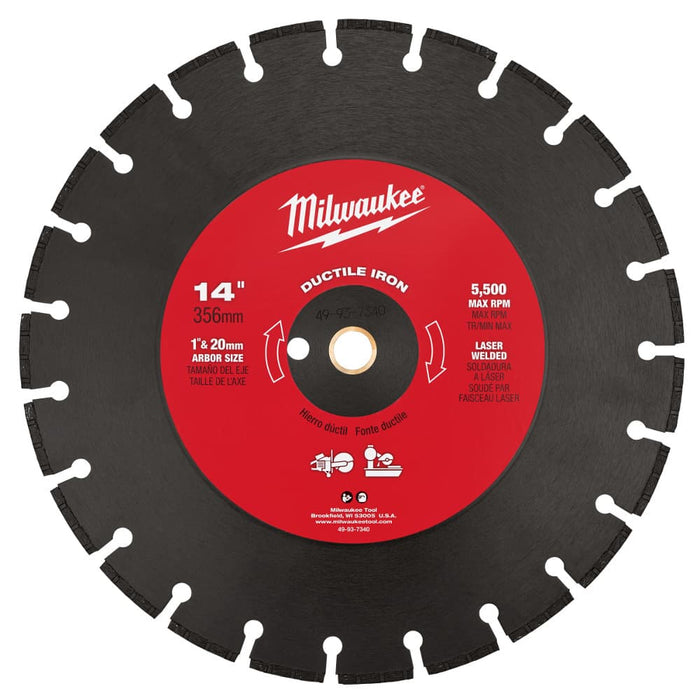 Milwaukee 49-93-7340 14" Ductile Iron Segmented Saw Blade - 2