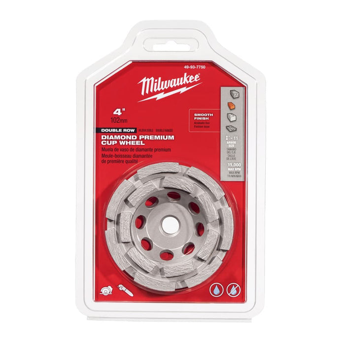 Milwaukee 49-93-7750 4" Diamond Cup Wheel Double Rim - 2