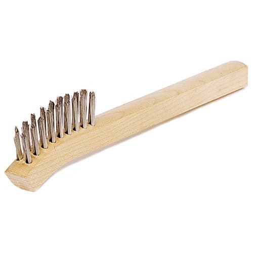 Weiler 95013 Small Hand Wire Scratch Brush, Stainless Fill, Wood Block, 2 x 9 Rows, Packs of 36