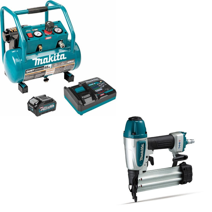 Makita AC001GM1 Quiet Compressor Kit W/ FREE AF506 Brad Nailer