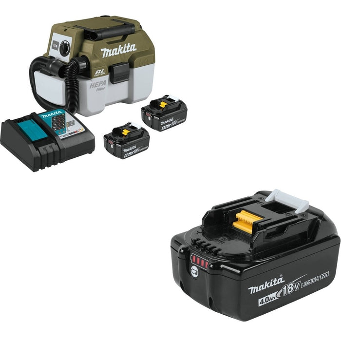 Makita ADCV11T Outdoor Adventure 18V LXT Brushless Wet/Dry Vacuum Kit W/ BL1840B 4.0Ah Battery