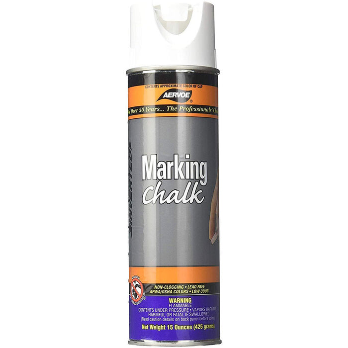 Aervoe 215 15 oz. White Marking Chalk Spray