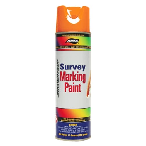 Aervoe 222 17 oz. Fluorescent Orange Survey Marking Paint