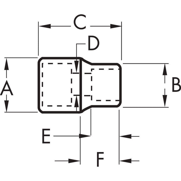 GearWrench 80400 3/8" Drive 6 Point Deep Metric Socket 18mm - 2