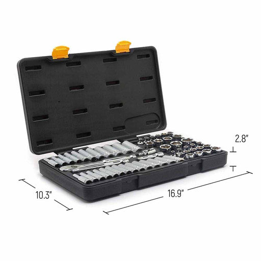 GearWrench 80550 57 Pc. 3/8" Drive 6 Point Standard & Deep SAE/Metric Mechanics Tool Set - 2