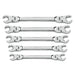 GearWrench 81910 5 Pc. Flex Head Flare Nut SAE Wrench Set