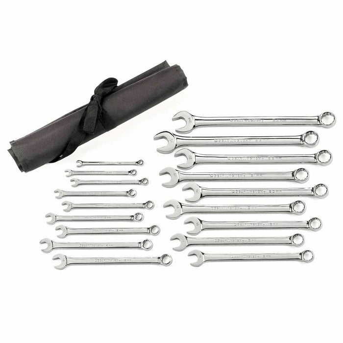 GearWrench 81917 18 Pc. 12 Point Long Pattern Combination SAE Wrench Set - 2