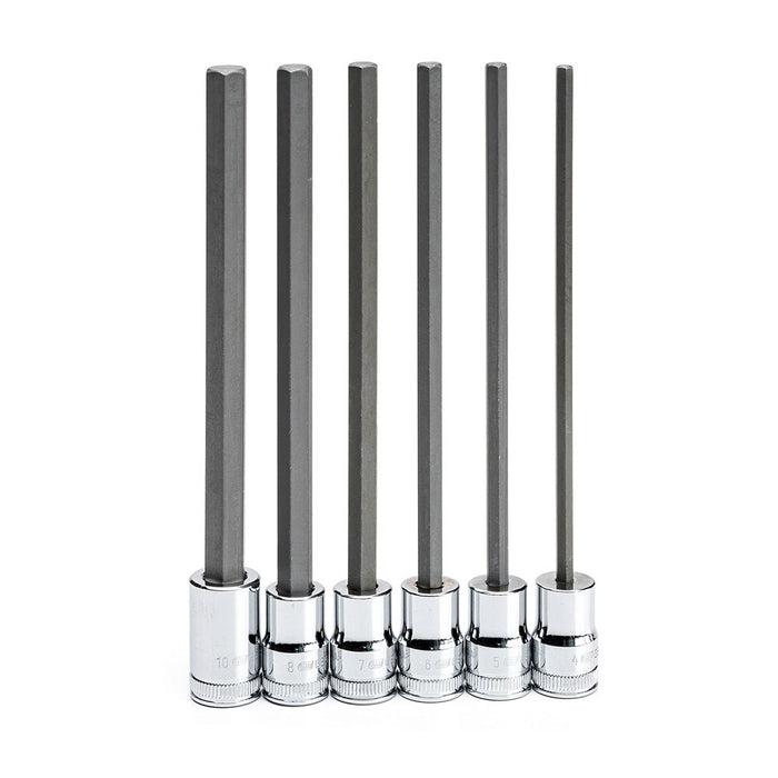 GearWrench 82554 6 Pc. 3/8" Drive Long Length Hex Bit Metric Socket Set