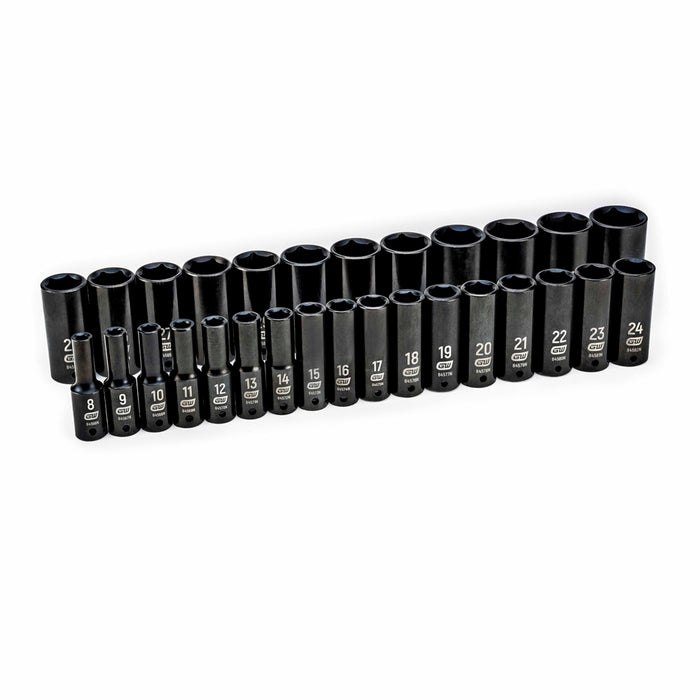 GearWrench 84935N 29 Pc. 1/2" Drive 6 Point Deep Impact Metric Socket Set - 2