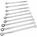 GearWrench 85998 9 Pc. 72-Tooth 12 Point XL GearBox Double Box Ratcheting SAE Wrench Set