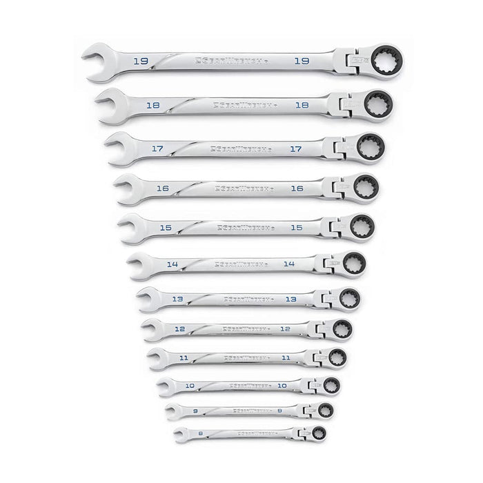 GearWrench 86229 12 Pc. 120XP Universal Spline XL Flex Head Ratcheting Combination Metric Wrench Set