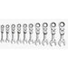 GearWrench 9550 10 Pc. 72-Tooth 12 Point Stubby Flex Head Ratcheting Combination Metric Wrench Set