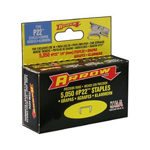 Arrow 224 1/4" 6mm Staples for P22 Plier Staple Gun