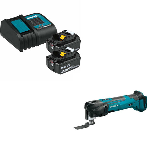 Makita BL1840BSC2 18V LXT Li-Ion Starter Pack W/ FREE XMT03Z 18V LXT Multi-Tool