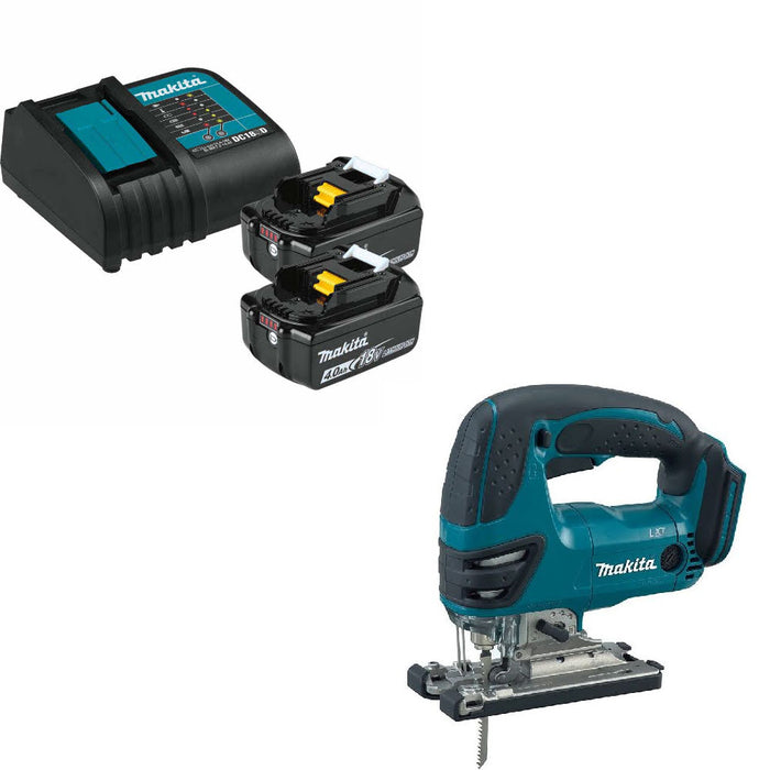 Makita BL1840BSC2 18V LXT Li-Ion Starter Pack W/ FREE XVJ03Z 18V LXT Jig Saw