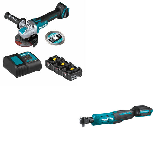 Makita BL1840BSCX3 18V LXT Li-Ion Starter Pack W/ FREE XRW01Z 18V LXT Ratchet