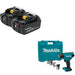 Makita BL1850B-2 18V 5.0Ah Battery, 2 Pack Kit W/ FREE XGH01ZK Heat Gun