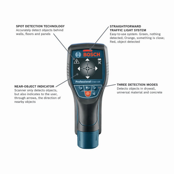 Bosch D-Tect 120 Professional Detector Intuitive Radar Scanner - 2