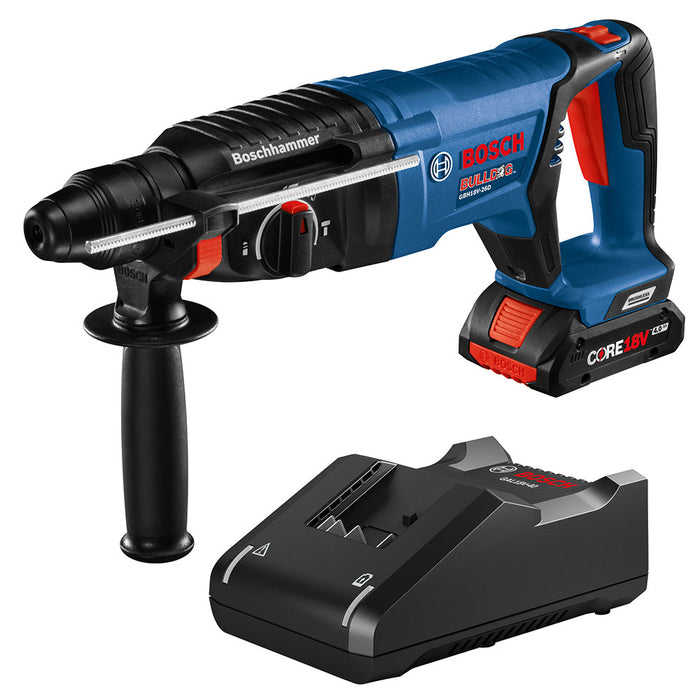 Bosch GBH18V-26DK15 18V SDS-plus Bulldog 1" Rotary Hammer Kit w/Battery - 6