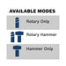 Bosch GBH18V-34CQB24 18V 1-1/4 SDS-plus Rotary Hammer w/ (2) 8.0 Ah CORE Performance Batteries - 7