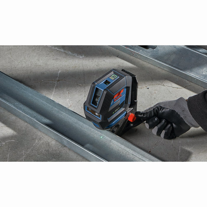 Bosch GCL100-40G Green-Beam Self-Leveling Cross-Line Laser with Plumb Points - 10