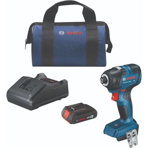 Bosch GDR18V-1800B12 18V Brushless 1/4 In. Hex Impact Driver Kit with (1) 2 Ah Standard Power Battery