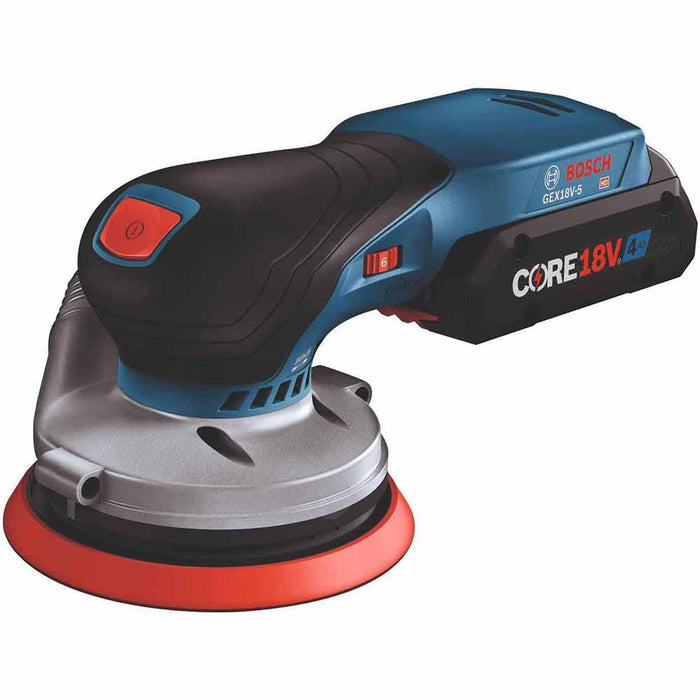 Bosch GEX18V-5B15 18V Brushless 5 In. Random Orbit Sander Kit with (1) CORE18V 4.0 Ah Compact Battery - 3