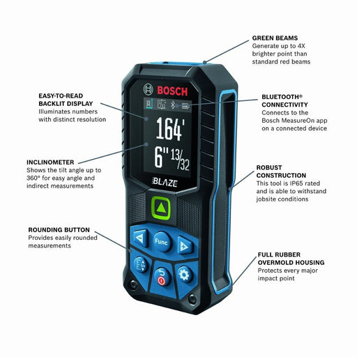 Bosch GLM165-27CGL 3.7V Blaze 165ft LDM G BT - 2
