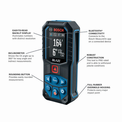 Bosch GLM165-27C Blaze 165ft LDM R BT Retail - 2