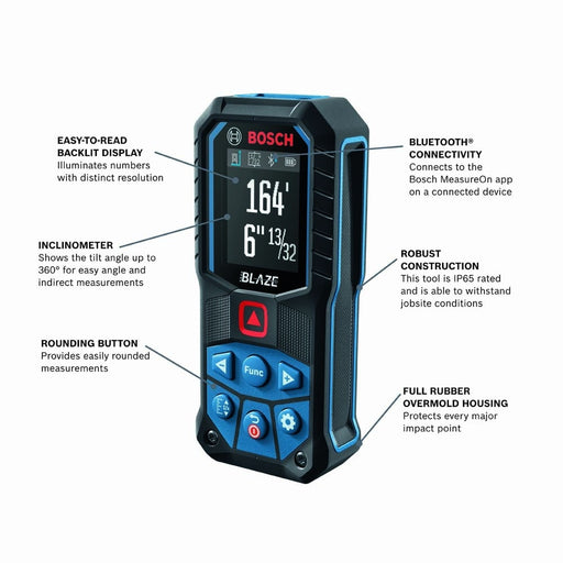 Bosch GLM165-27C Blaze 165ft LDM R BT Retail - 2