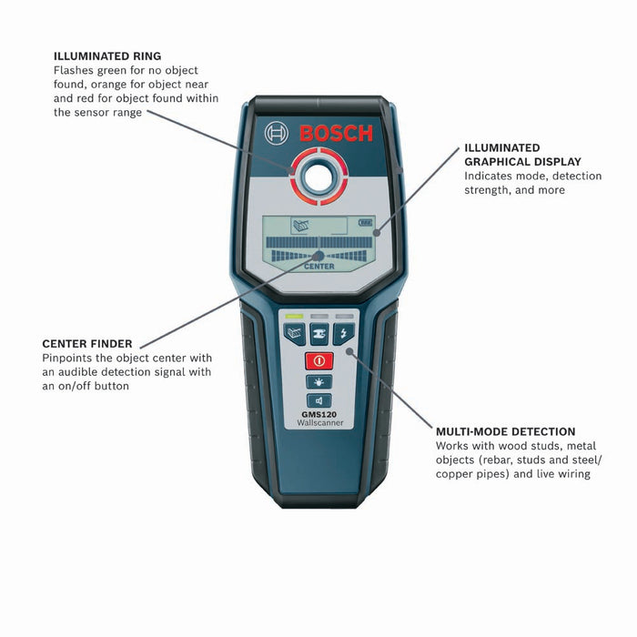 Bosch GMS120 Digital Multi-Scanner - 2