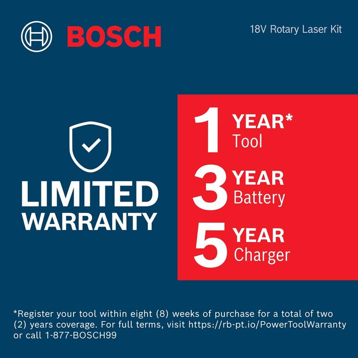 Bosch GRL4000-90CHVGK 18V REVOLVE4000 Connected Green-Beam Self-Leveling Horizontal/Vertical Rotary Laser Kit with (1) CORE18V 4 Ah Advanced Power Battery - 15