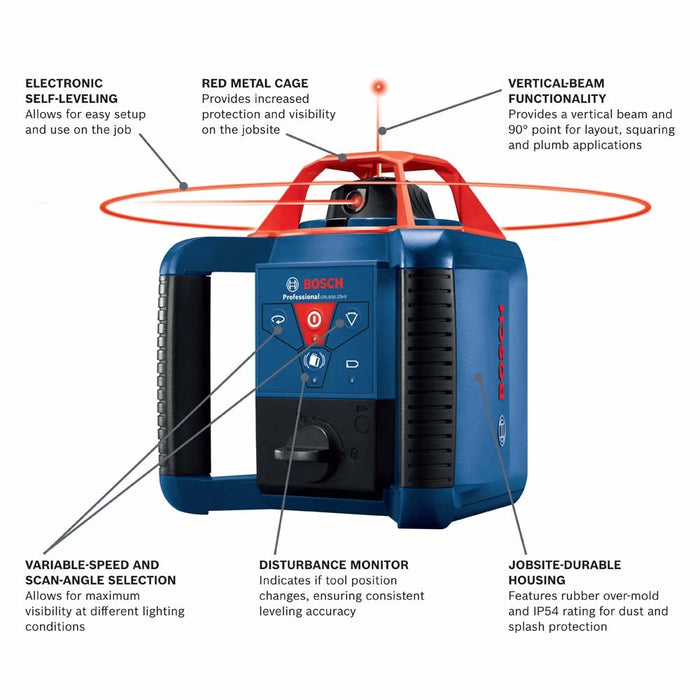 Bosch GRL900-20HVK Self-Leveling Rotary Laser Kit - 2