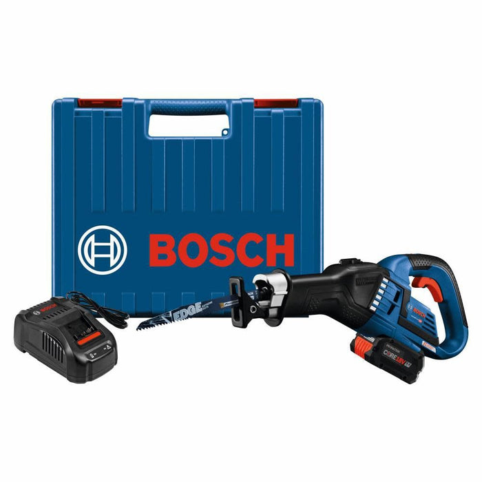 Bosch GSA18V-125K14A 18V EC Brushless 1-1/4 In.-Stroke Multi-Grip Reciprocating Saw Kit with (1) CORE18V 8 Ah High Power Battery