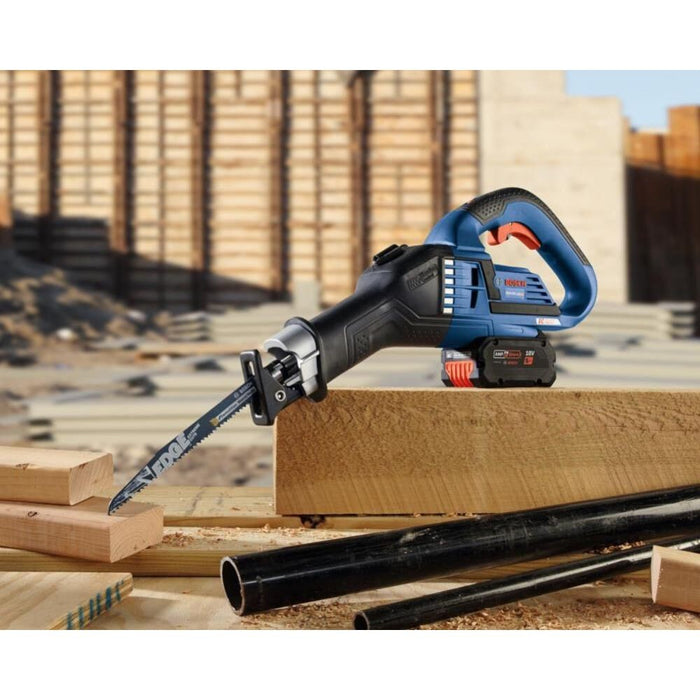 Bosch GSA18V-125K14A 18V Brushless 1-1/4" Stroke Multi-Grip Reciprocating Saw Kit with 8 Ah Battery and Charger - 10