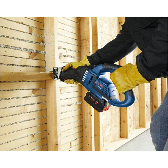 Bosch GSA18V-125K14A 18V Brushless 1-1/4" Stroke Multi-Grip Reciprocating Saw Kit with 8 Ah Battery and Charger - 12