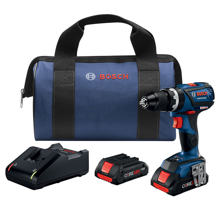 Bosch GSB18V-535CB25 18V Compact Tough 1/2" Hammer Drill/Driver Kit w/Batteries