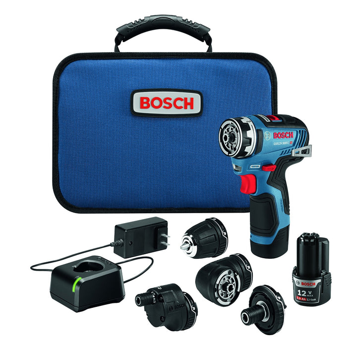 Bosch GSR12V-300FCB22 12V Max EC Brushless Flexiclick® 5-In-1 Drill/Driver System
