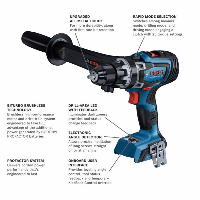 Bosch GSR12V-300N 12V Max EC Brushless 3/8 In. Drill/Driver (Bare Tool) - 2