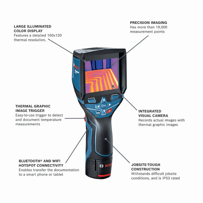 Bosch GTC400C 12V Max Connected Thermal Camera - 2