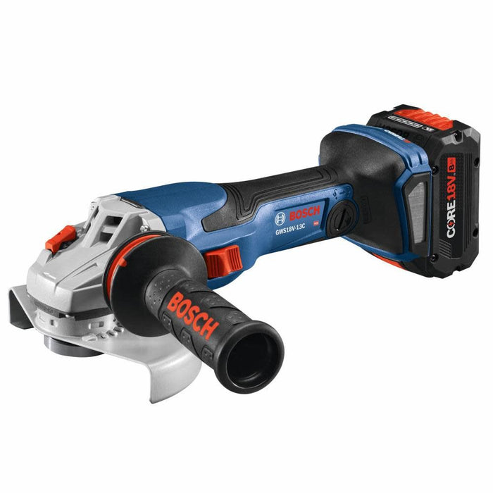 Bosch GWS18V-13CB14 PROFACTOR 18V Connected-Ready 5 – 6 In. Angle Grinder Kit with (1) CORE18V 8 Ah High Power Battery - 4